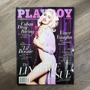 Playboy March 2015, Playmate Chelsie Aryn, Vince Vaughn, Lingerie Issue